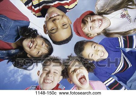 Stock Image - people, children, kids, Children groups 4 plus. Fotosearch