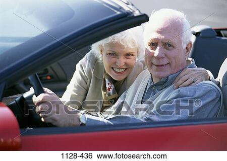 people, couple, senior, car, driving, convertible, riding View Large Photo Image Stock Photograph - people, couple, senior, car, driving, convertible, riding. Fotosearch