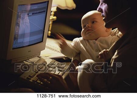 people, desk, home, lamp, baby, computer View Large Photo Image Stock Image - people, desk, home, lamp, baby, computer. Fotosearch