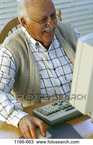 people, eyeglasses, senior, computer, using View Large Photo Image Stock Image - people, eyeglasses, senior, computer, using. Fotosearch