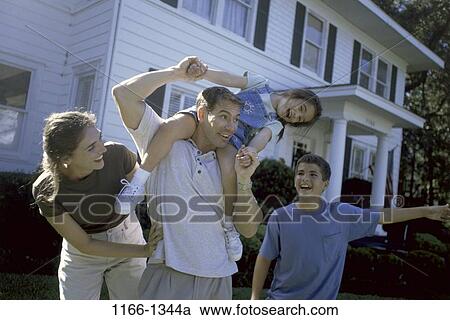 people, home, laughing, playful, outdoors, looking View Large Photo Image Stock Image - people, home, laughing, playful, outdoors, looking. Fotosearch