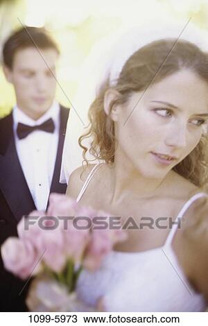 people, outdoors, wedding, bouquet, bride, groom, headshot View Large Photo Image Stock Image - people, outdoors, wedding, bouquet, bride, groom, headshot. Fotosearch