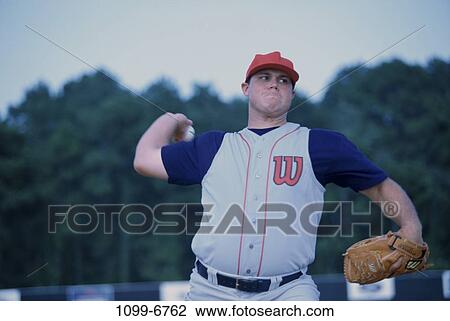 Stock Image - people, playing, ball, baseball, outdoors, sports. Fotosearch