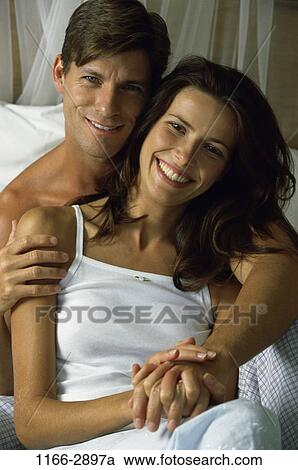 people, smiling, couple, bed, happy, holding, romantic View Large Photo Image Stock Image - people, smiling, couple, bed, happy, holding, romantic. Fotosearch