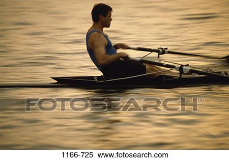Stock Photography - people, water, dusk, evening, motion, outdoors. Fotosearch
