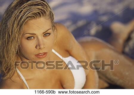 people, woman, beach, blond, posing View Large Photo Image Stock Image - people, woman, beach, blond, posing. Fotosearch