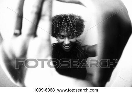 people, woman, black and white, indoors, African-American, young adult View Large Photo Image Stock Photo - people, woman, black and white, indoors, African-American, young adult. Fotosearch