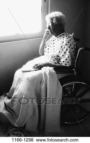 people, woman, eyeglasses, isolation, depression, senior, patient View Large Photo Image Stock Photo - people, woman, eyeglasses, isolation, depression, senior, patient. Fotosearch