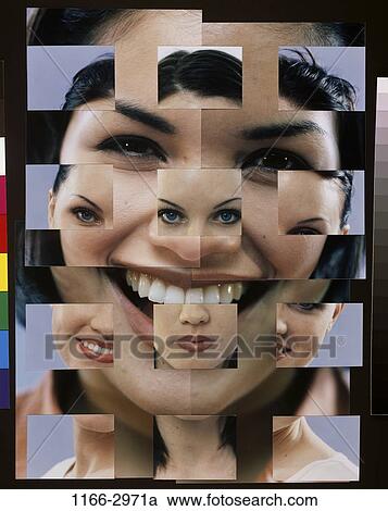 Stock Image - people, woman, face, puzzle, body parts, emotions, pieces. Fotosearch