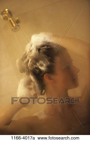 people, woman, hair, bath, shower, brunette, washing View Large Photo Image Stock Image - people, woman, hair, bath, shower, brunette, washing. Fotosearch