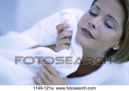 people, woman, relaxing, blond, indulgence, bathrobe, clean View Large Photo Image Stock Image - people, woman, relaxing, blond, indulgence, bathrobe, clean. Fotosearch