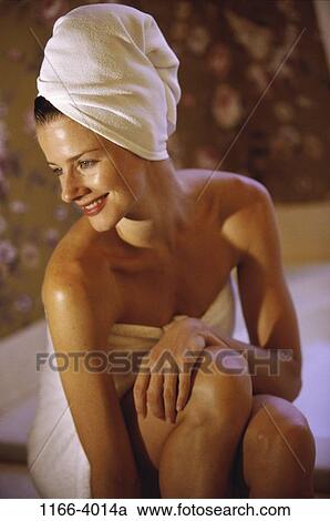 people, woman, towel, bath, bathing, indoors, Caucasian View Large Photo Image Stock Image - people, woman, towel, bath, bathing, indoors, Caucasian. Fotosearch