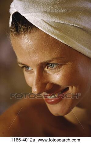 people, woman, towel, bath, brunette, indoors, headshot View Large Photo Image Stock Image - people, woman, towel, bath, brunette, indoors, headshot. Fotosearch