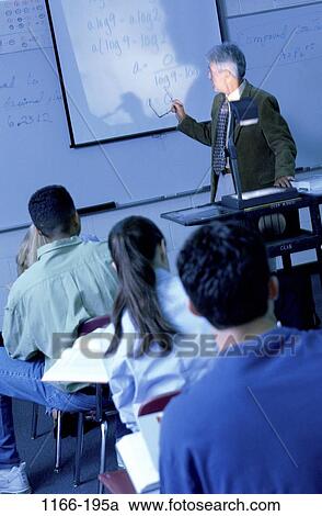 Stock Image - teacher, classroom, education, class, learning, college, university. Fotosearch