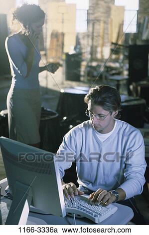telephone, coworkers, talking, conversation, computer, phone, business View Large Photo Image Stock Image - telephone, coworkers, talking, conversation, computer, phone, business. Fotosearch