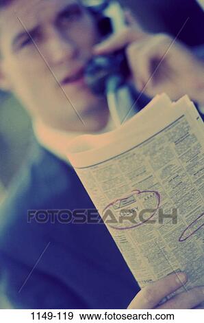telephone, newspaper, phone, business, metaphors, businessman View Large Photo Image Stock Photo - telephone, newspaper, phone, business, metaphors, businessman. Fotosearch