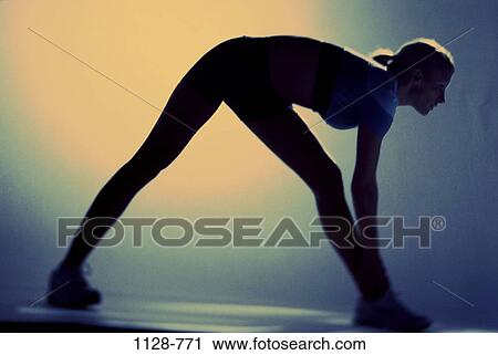 woman, track, stretching, outdoors, strength, anticipation, anticipating View Large Photo Image Stock Image - woman, track, stretching, outdoors, strength, anticipation, anticipating. Fotosearch