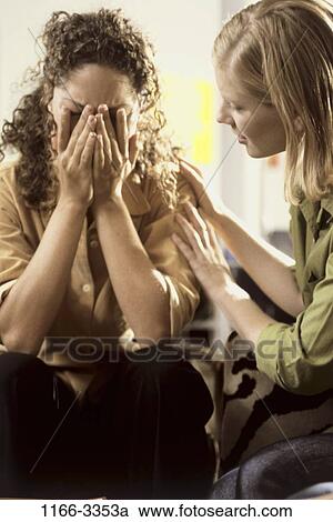 women, people, crying, calm, friends, comforting, upset View Large Photo Image Stock Image - women, people, crying, calm, friends, comforting, upset. Fotosearch