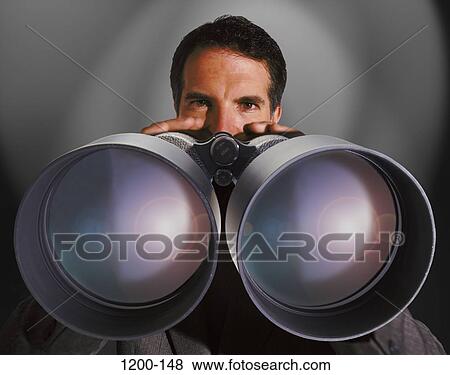binoculars, watch, business, curious, Middle-aged, looking View Large Photo Image Stock Photo - binoculars, watch, business, curious, Middle-aged, looking. Fotosearch