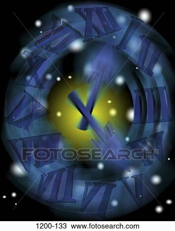 Stock Image - clock, time, motion, future, anticipation, mystical, fast. Fotosearch