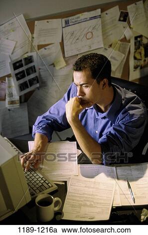desk, coffee, busy, concentration, papers, computer View Large Photo Image Stock Image - desk, coffee, busy, concentration, papers, computer. Fotosearch