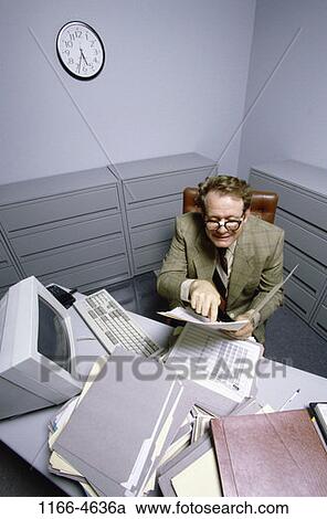 desk, computer, business, Middle-aged, humor, businessman View Large Photo Image Stock Image - desk, computer, business, Middle-aged, humor, businessman. Fotosearch