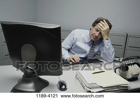 desk, computer, typing, worker, business, Middle-aged View Large Photo Image Stock Image - desk, computer, typing, worker, business, Middle-aged. Fotosearch