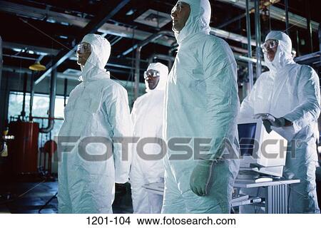 group, research, protection, laboratory, sterile, clean room, technicians View Large Photo Image Picture - group, research, protection, laboratory, sterile, clean room, technicians. Fotosearch