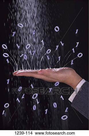hand, rain, technology, raining, metaphor, binary code, Computers Various View Large Photo Image Picture - hand, rain, technology, raining, metaphor, binary code, Computers Various. Fotosearch