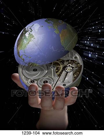 hand, world, gears, globe, holding, pieces, apart View Large Photo Image Picture - hand, world, gears, globe, holding, pieces, apart. Fotosearch