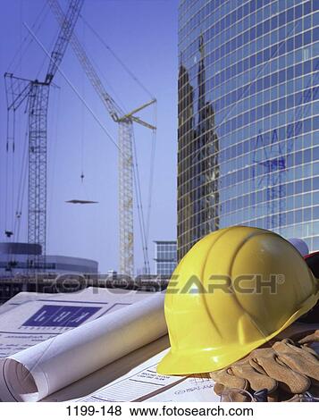 industry, construction, urban, building, hard hat, blueprints, still life View Large Photo Image Stock Photo - industry, construction, urban, building, hard hat, blueprints, still life. Fotosearch