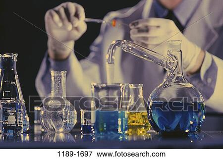 Stock Photo - industry, research, equipment, glassware, lab, science. Fotosearch