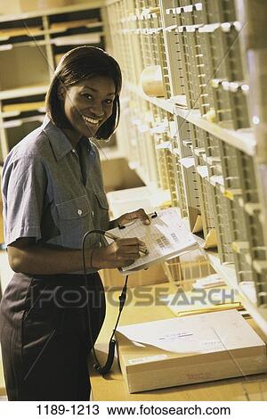 industry, woman, clipboard, delivery, worker, indoors View Large Photo Image Stock Image - industry, woman, clipboard, delivery, worker, indoors. Fotosearch