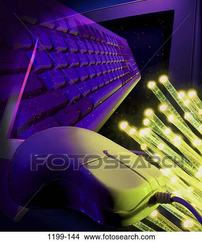 keyboard, monitor, mouse, technology, computer, still life, fiber optics View Large Photo Image Picture - keyboard, monitor, mouse, technology, computer, still life, fiber optics. Fotosearch