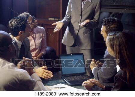 meeting, group, multiethnic, attentive, discussion, presentation, listening View Large Photo Image Stock Image - meeting, group, multiethnic, attentive, discussion, presentation, listening. Fotosearch