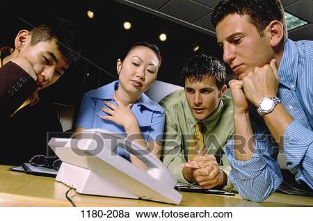 meeting, group, multiethnic, telephone, phone, anxiety View Large Photo Image Stock Image - meeting, group, multiethnic, telephone, phone, anxiety. Fotosearch