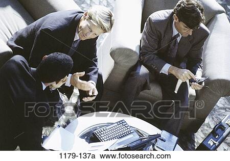meeting, multiethnic, men, talking, discussion, computer View Large Photo Image Stock Image - meeting, multiethnic, men, talking, discussion, computer. Fotosearch