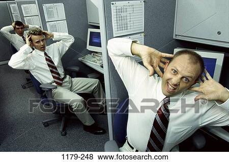 Stock Photo - men, stress, business, concepts, challenges, Middle-aged, frustrated. Fotosearch