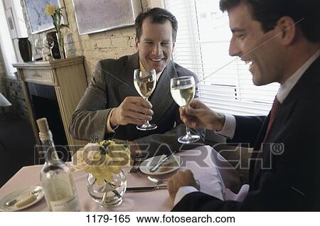 men, toasting, wine, business, Middle-aged, restaurant View Large Photo Image Stock Photography - men, toasting, wine, business, Middle-aged, restaurant. Fotosearch