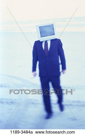 monitor, walking, computer, business, humor, personification, businessman View Large Photo Image Stock Image - monitor, walking, computer, business, humor, personification, businessman. Fotosearch