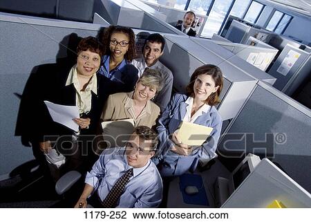 Stock Image - multiethnic, headset, coworkers, business, diversity, unity. Fotosearch