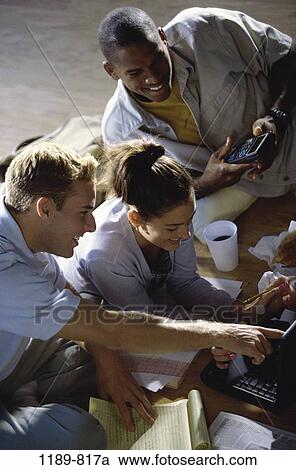 multiethnic, overhead, people, technology, school, computer, laptop View Large Photo Image Stock Image - multiethnic, overhead, people, technology, school, computer, laptop. Fotosearch