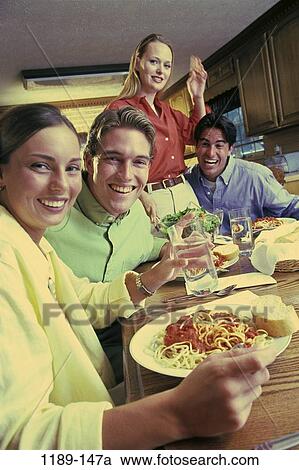 multiethnic, people, eating, glasses, friendship, salad, bread View Large Photo Image Stock Image - multiethnic, people, eating, glasses, friendship, salad, bread. Fotosearch