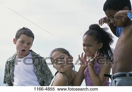 multiethnic, people, faces, outdoors, children, funny View Large Photo Image Stock Photography - multiethnic, people, faces, outdoors, children, funny. Fotosearch
