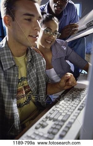 multiethnic, people, keyboard, eyeglasses, technology, school, computer View Large Photo Image Stock Image - multiethnic, people, keyboard, eyeglasses, technology, school, computer. Fotosearch