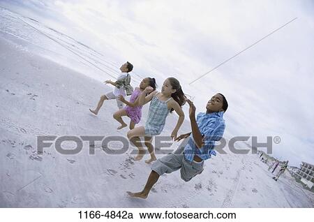 multiethnic, people, water, running, racing, beach View Large Photo Image Stock Image - multiethnic, people, water, running, racing, beach. Fotosearch