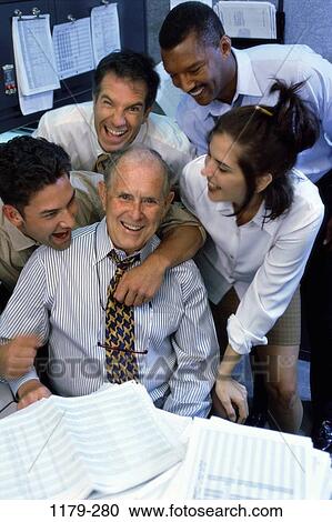 multiethnic, smiling, coworkers, boss, laughing, business, hugging View Large Photo Image Stock Image - multiethnic, smiling, coworkers, boss, laughing, business, hugging. Fotosearch