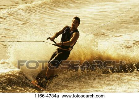 Stock Image - people, active, riding, outdoors, sports, water sports. Fotosearch
