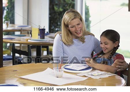 Stock Photograph - people, art, painting, teacher, school, education, student. Fotosearch