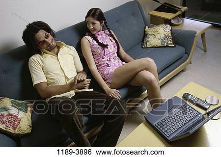 people, Asian, couple, conversation, computer, laptop View Large Photo Image Stock Photograph - people, Asian, couple, conversation, computer, laptop. Fotosearch